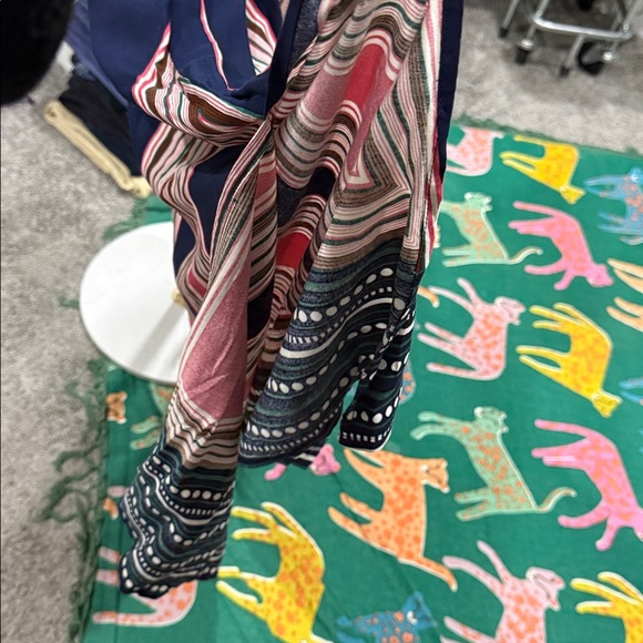 Nwt Bloomchic Halter Geometric Print Slit Dress 18/20 Stripes - Picture 10 of 10